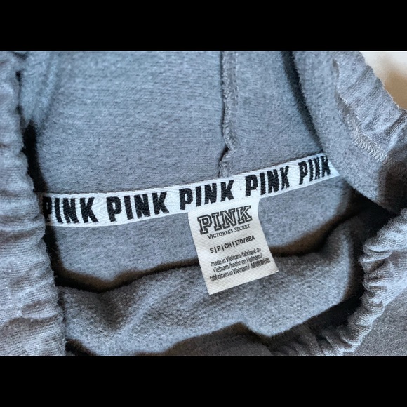 PINK grey cowl turtleneck pullover  sweater / sweatshirt - Picture 2 of 2